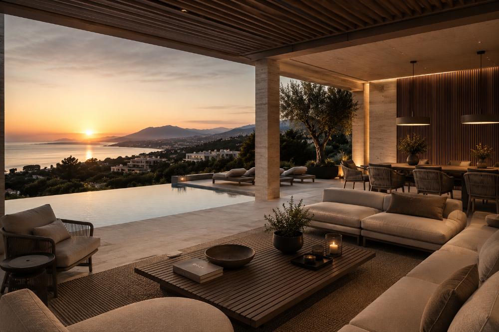 exteriorismo en marbella terraza de lujo harmonic domus